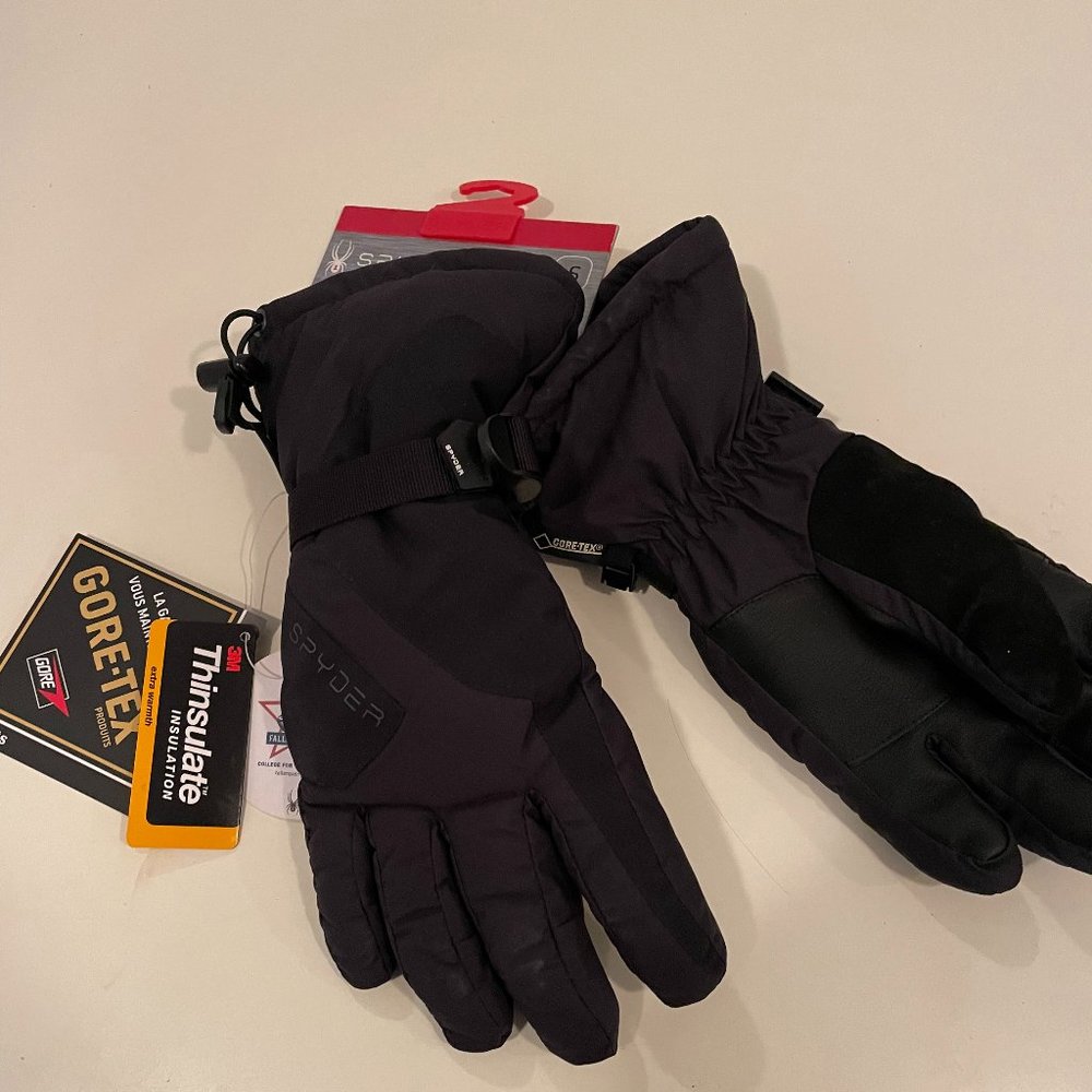 NWT Spyder MVP Conduct Gore-Tex 3M Thinsulate Mens Ski Gloves Size Small Black